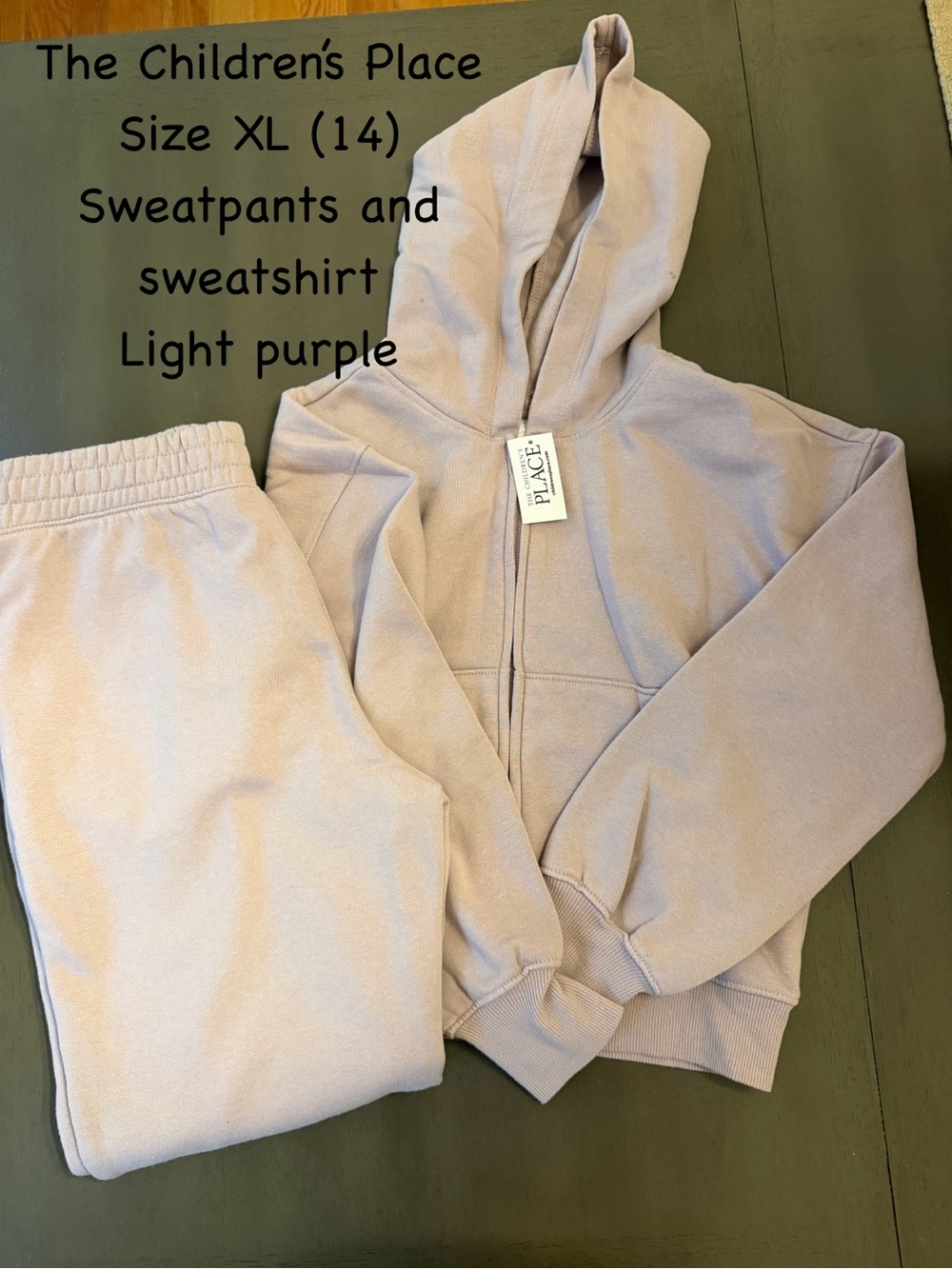 The Children's Place Light Purple Hoodie & Sweatpants Set